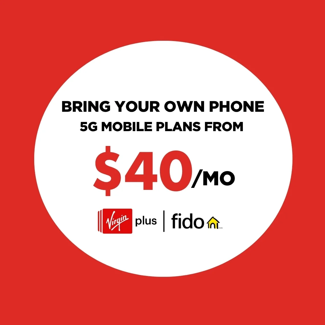 A white circle contains "phone plans from $40/month" 